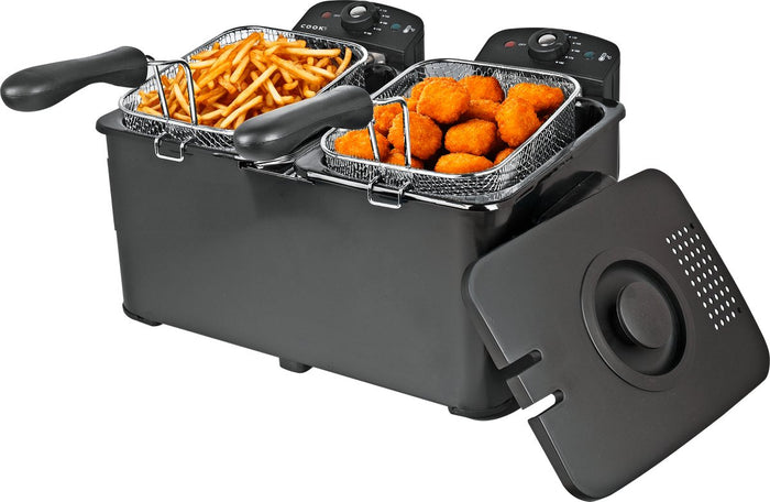 COOK-IT Dubbele Frituurpan 2 x 3 liter
