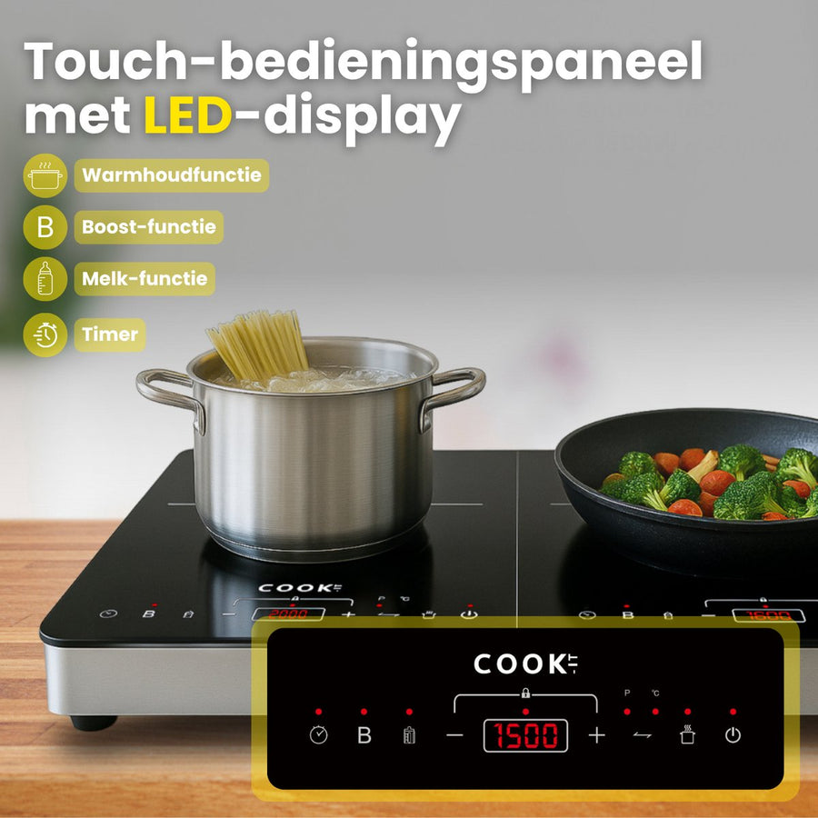 COOK-IT Inductie kookplaat 2 pits