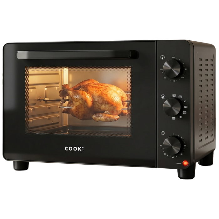 COOK-IT Vrijstaande oven 46L - Mini oven met draaispit