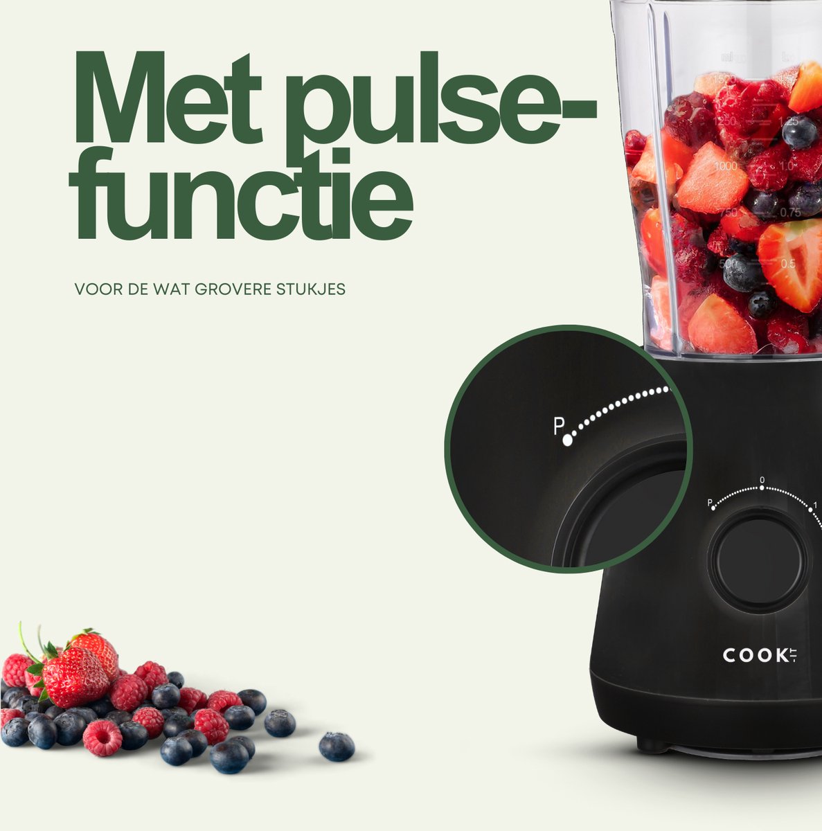 COOK-IT Blender - 1.5 Liter - Smoothie Maker - 500W