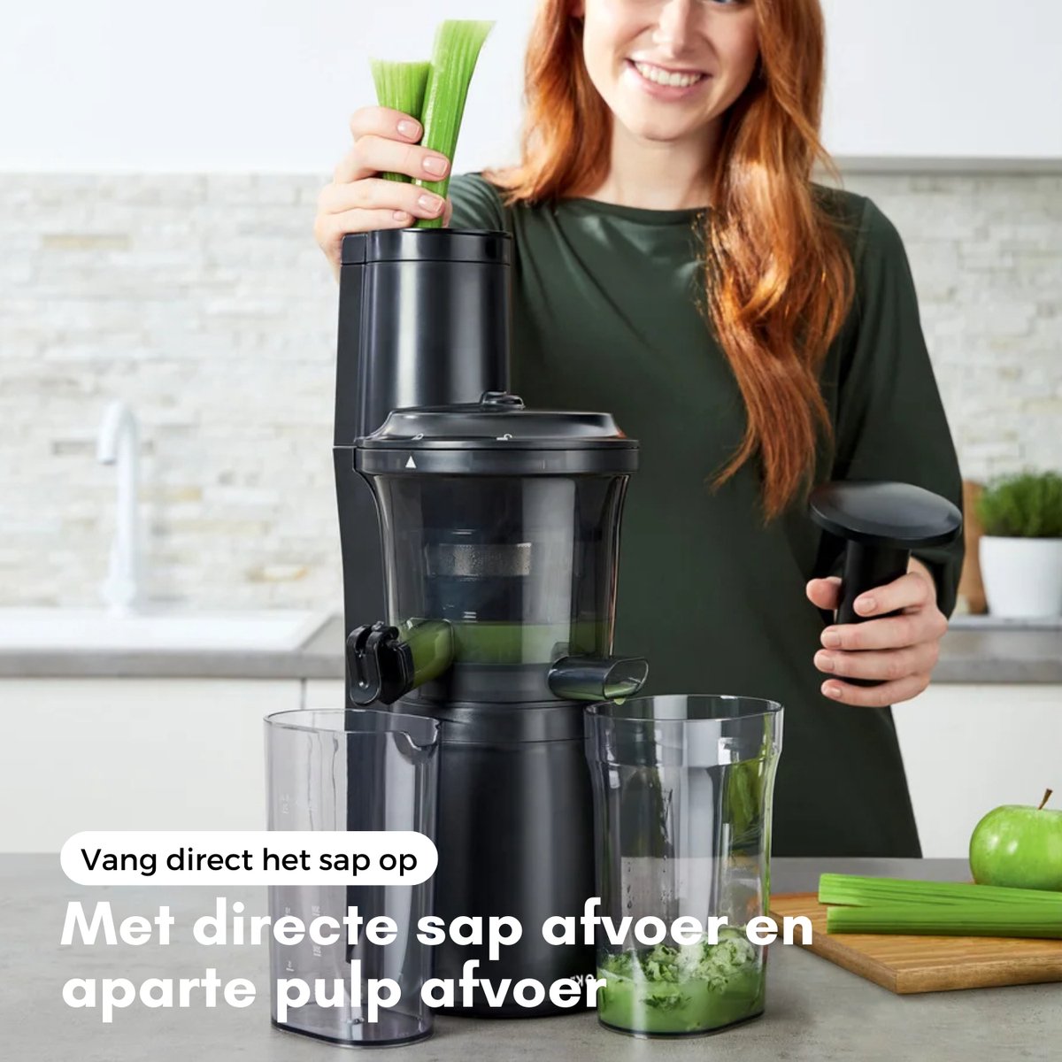 Slowjuicer - Anti Drup - 700ML - Juicer voor Fruit, Harde Groentes en Sorbets