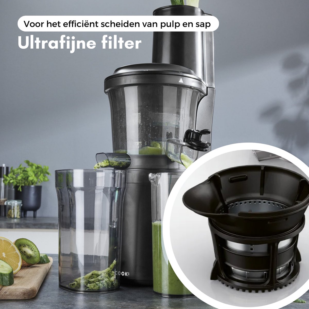 Slowjuicer - Anti Drup - 700ML - Juicer voor Fruit, Harde Groentes en Sorbets