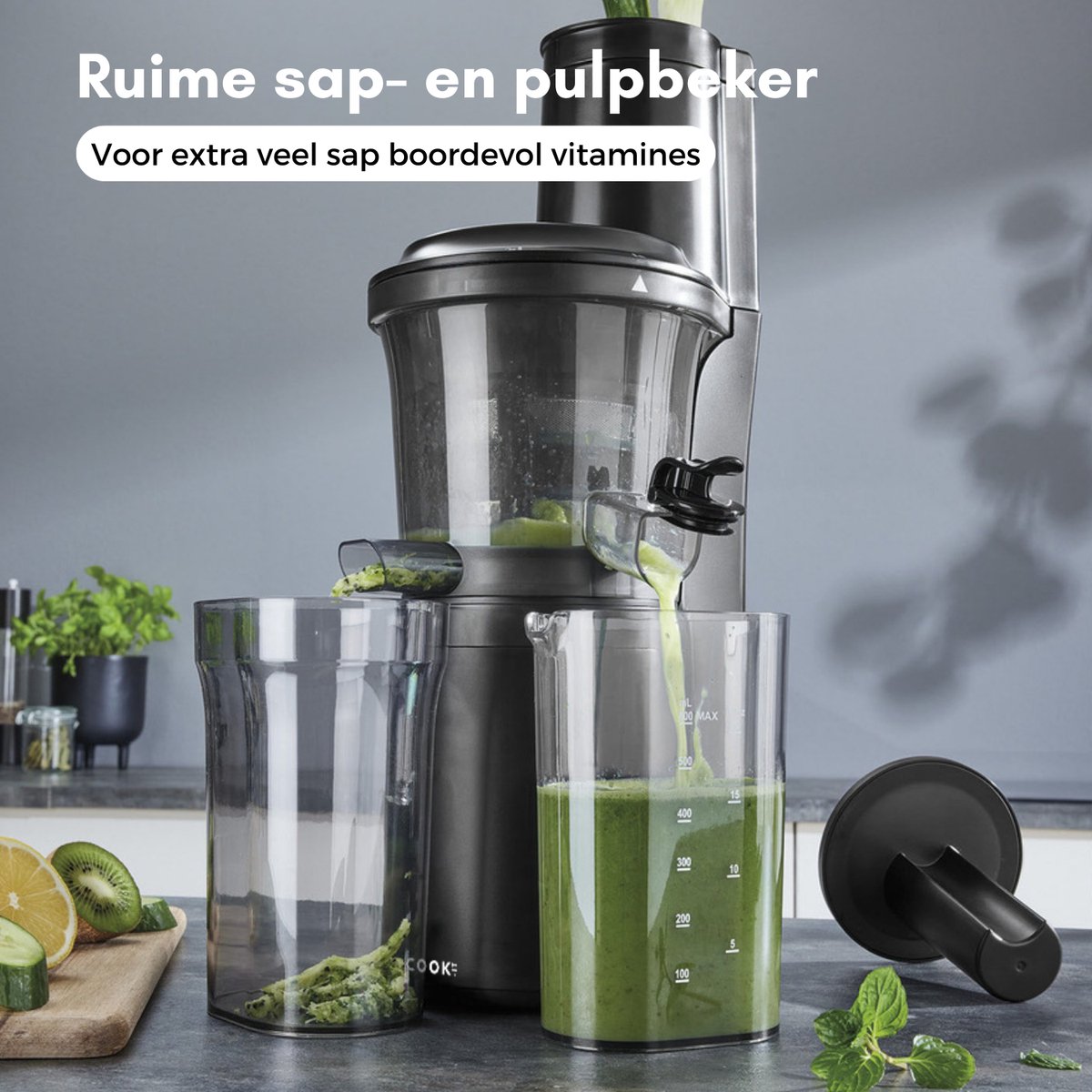 Slowjuicer - Anti Drup - 700ML - Juicer voor Fruit, Harde Groentes en Sorbets