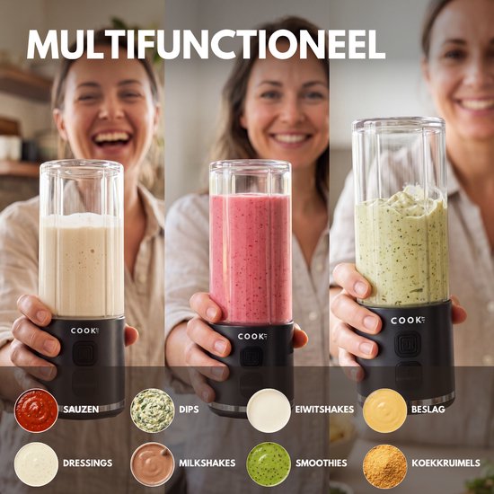 COOK-IT blender multifunctioneel voor smoothies, sauzen en dips
