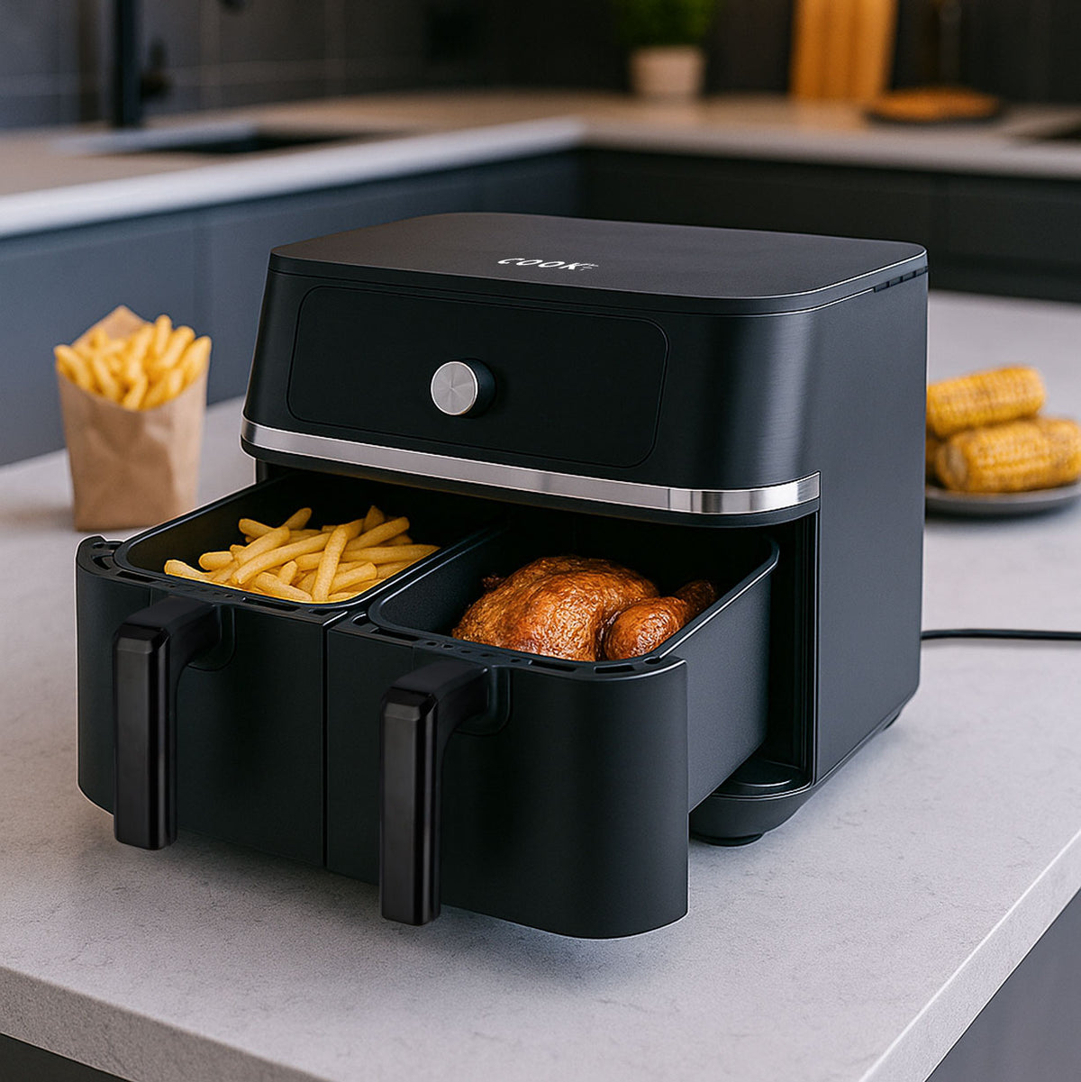 COOK-IT Dubbele Airfryer XXL