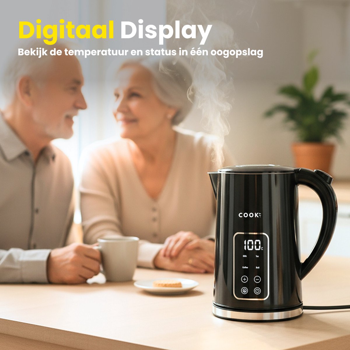 COOK-IT Digitale Waterkoker 1,7 liter