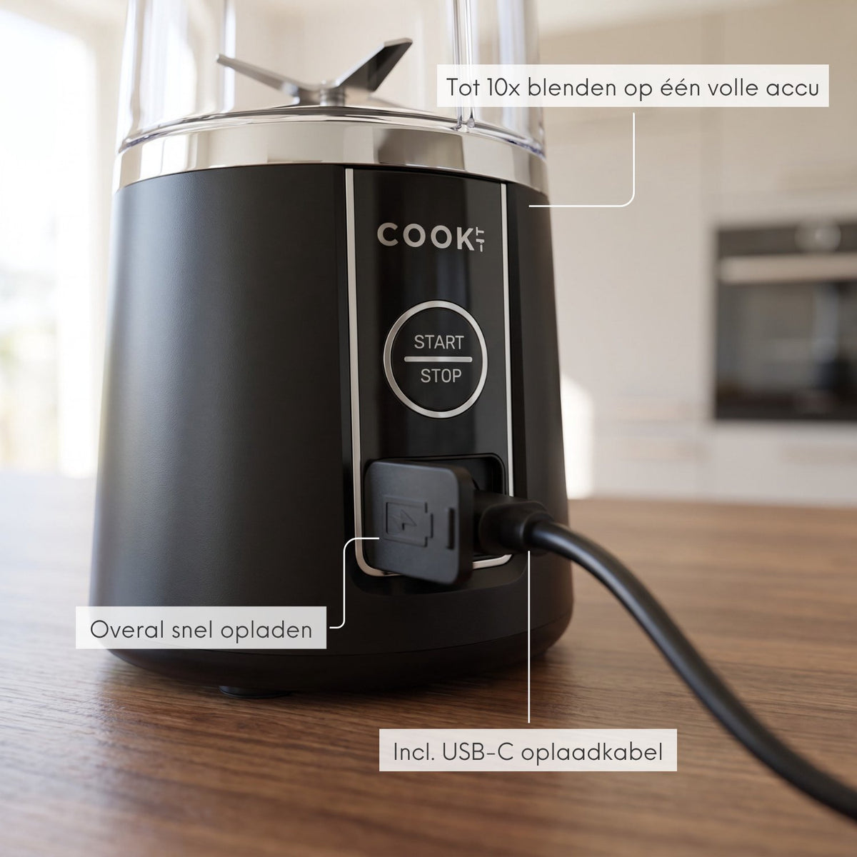 COOK-IT Draadloze Smoothie Blender 380 ml