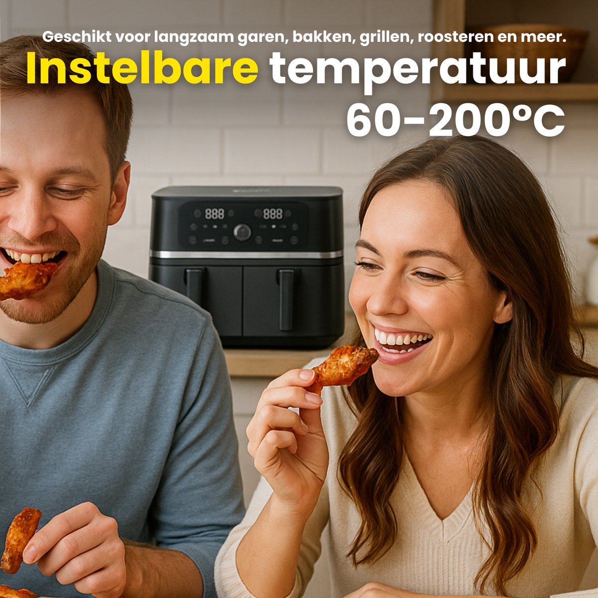 COOK-IT Dubbele Airfryer XXL 9L
