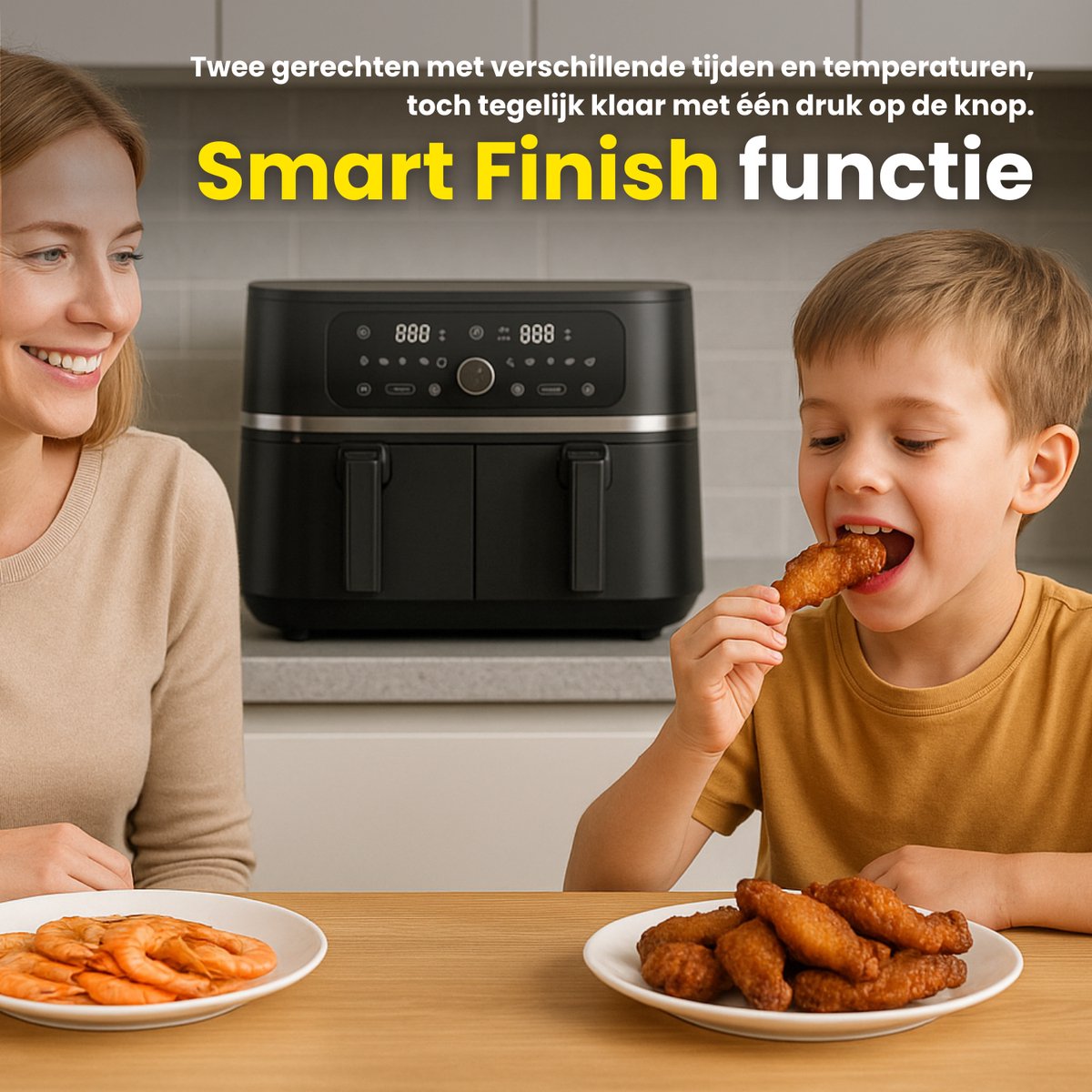 COOK-IT Dubbele Airfryer XXL 9L