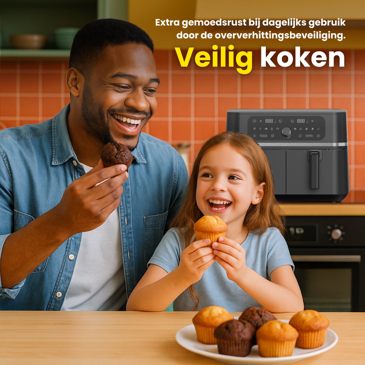 COOK-IT Dubbele Airfryer XXL 9L