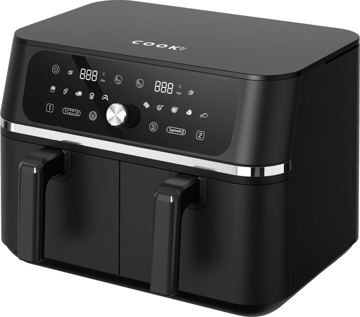 COOK-IT Dubbele Airfryer XXL 9L