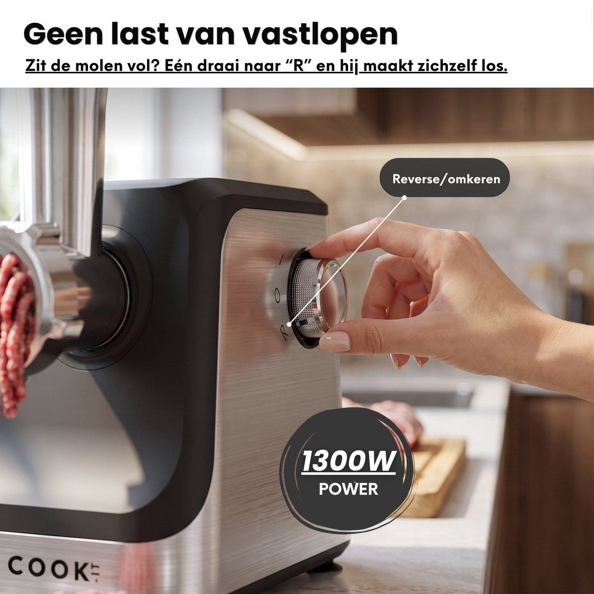 COOK-IT Elektrische Vleesmolen PRO