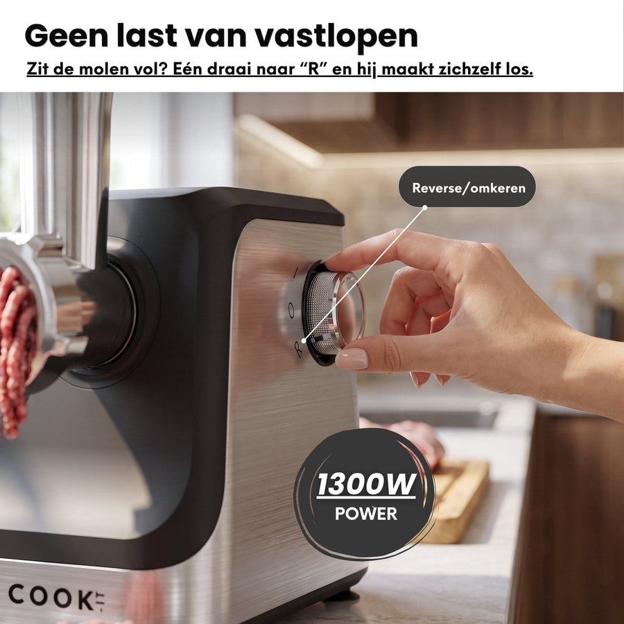 COOK-IT Elektrische Vleesmolen PRO