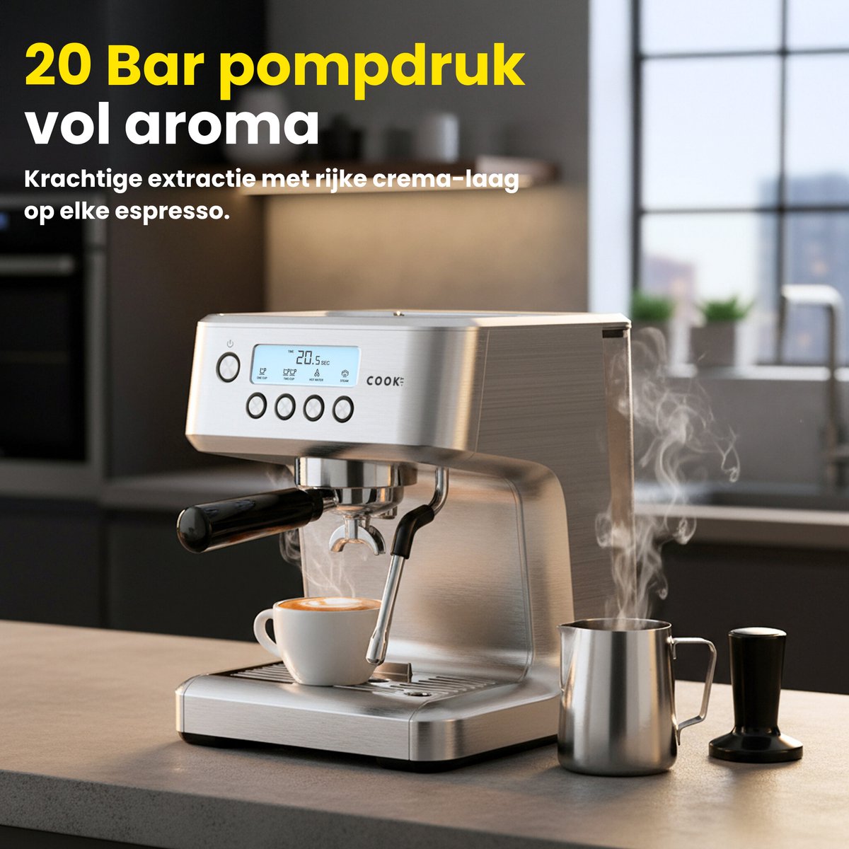COOK-IT Espressomachine Pro 20 Bar