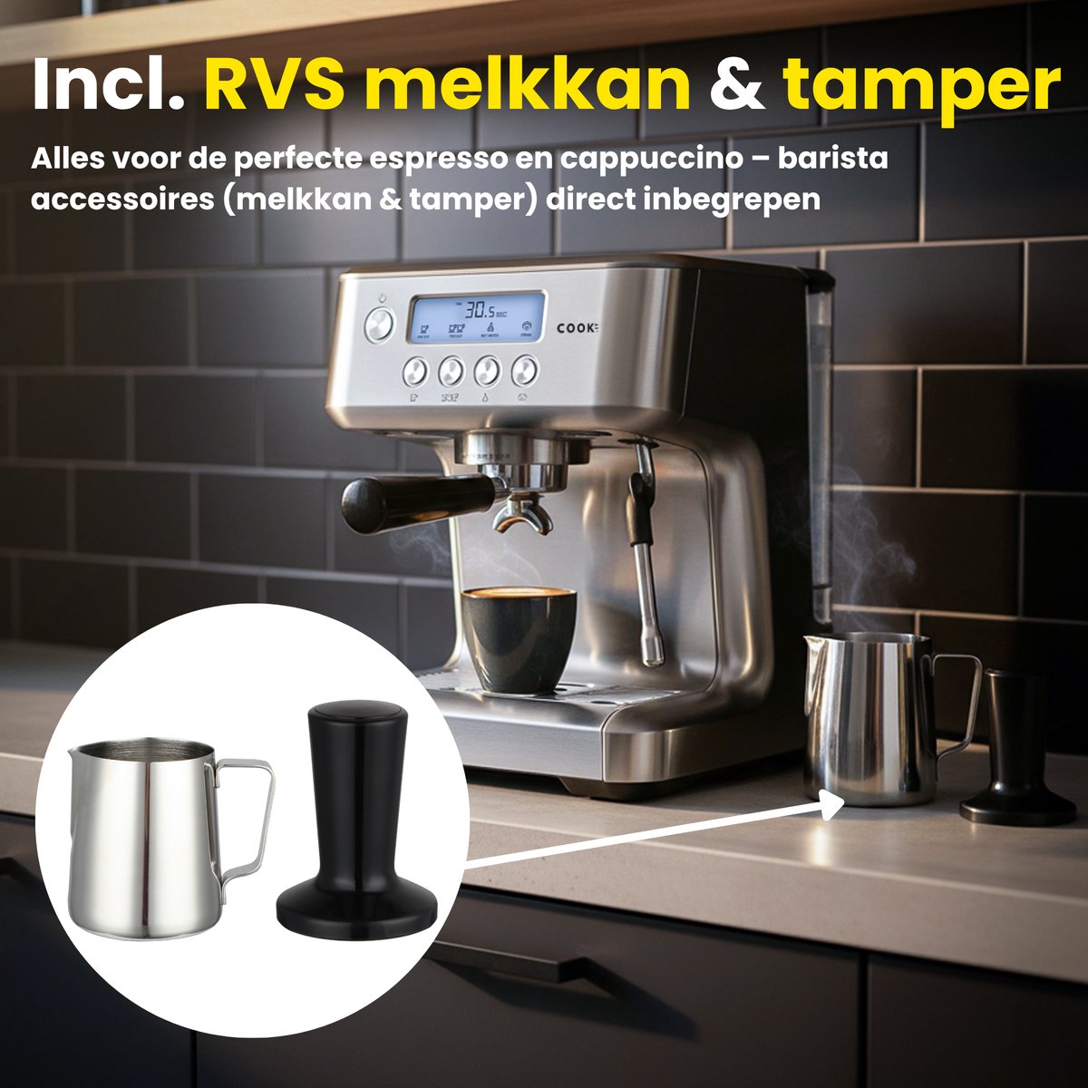 COOK-IT Espressomachine Pro 20 Bar