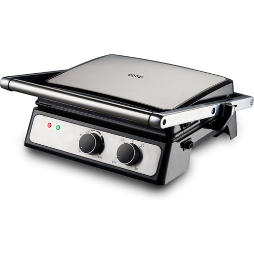 COOK-IT Tosti apparaat XL - Grill apparaat 180 °C - Uitneembare platen - Timer & Temperatuur Instelbaar