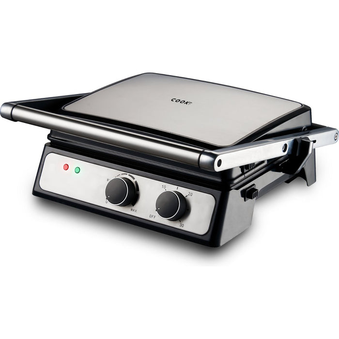 COOK-IT Tosti apparaat XL - Grill apparaat 180 °C - Uitneembare platen - Timer & Temperatuur Instelbaar
