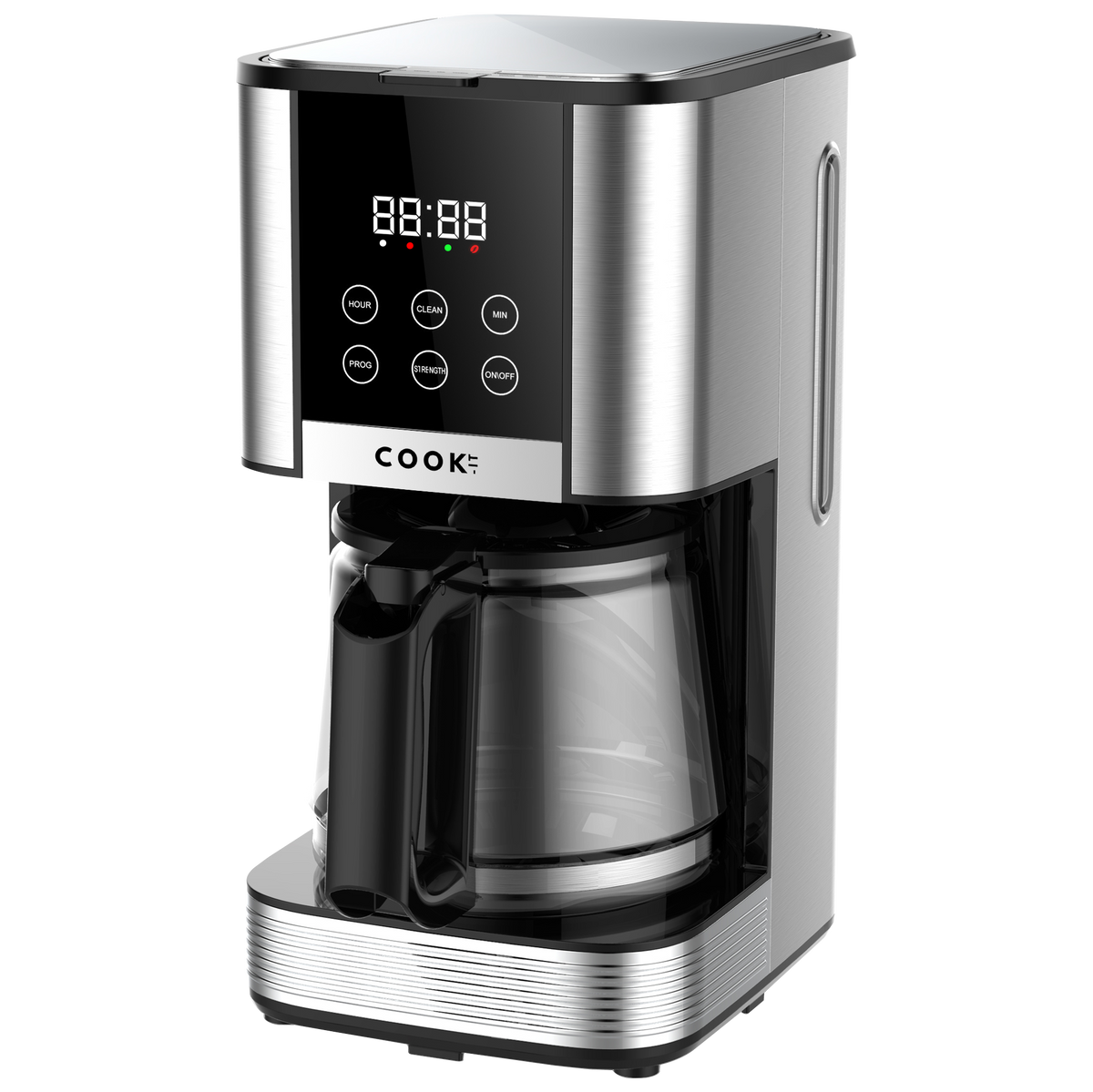 COOK-IT Koffiezetapparaat Filterkoffie - Coffee Machine - 1.5L Glazen Kan - Timer - Digitaal display - Warmhoudplaat