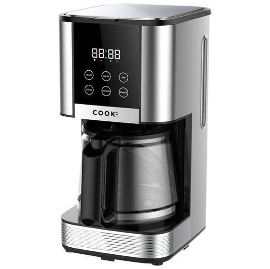 COOK-IT Koffiezetapparaat Filterkoffie - Coffee Machine - 1.5L Glazen Kan - Timer - Digitaal display - Warmhoudplaat